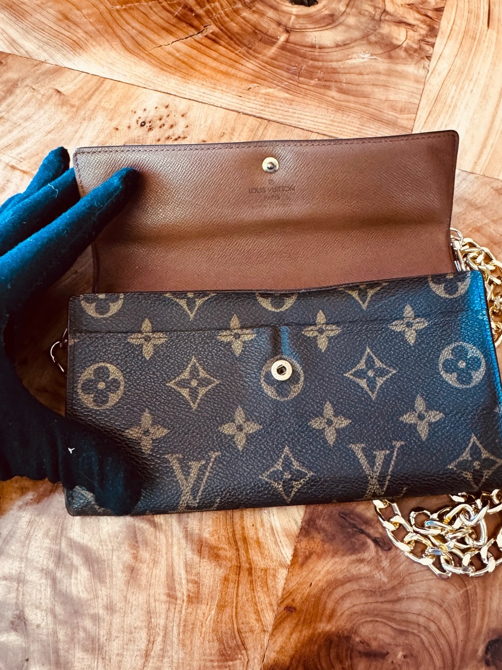Louis Vuitton monogram vintage long Sarah wallet converted Crossbody - Picture 7 of 16